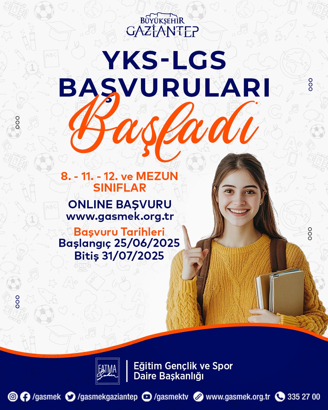 GASMEK’ten Ücretsiz YKS ve LGS Hazırlık Kursları Başlıyor!